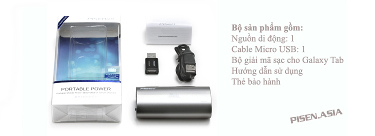 Sạc dự phòng Pisen Portable Power 4400mAh_001