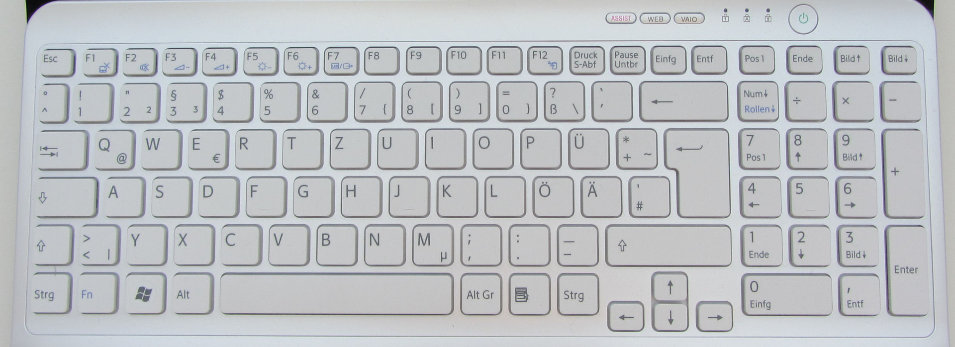 Bàn phím laptop Sony Vaio VPC-F1 / F11 Trắng _002
