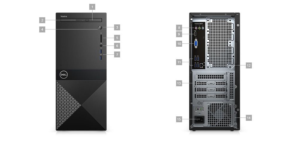 Máy tính đồng bộ Dell Vostro 3670 (MTG5400-4G-1T)