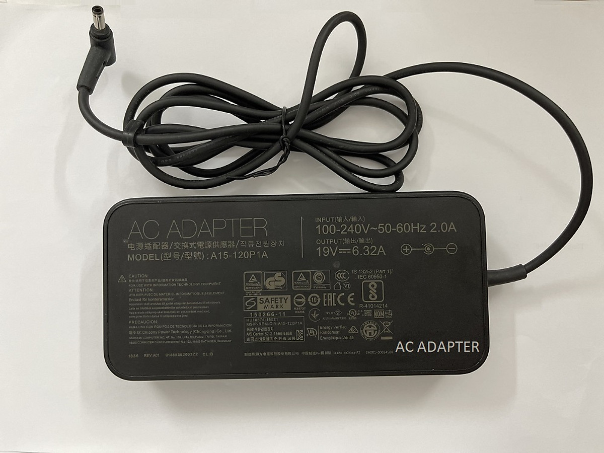 Sạc dành cho Laptop Gaming ASUS ROG G501 19V 6.32A 120w charger 4.5*3.0mm 
